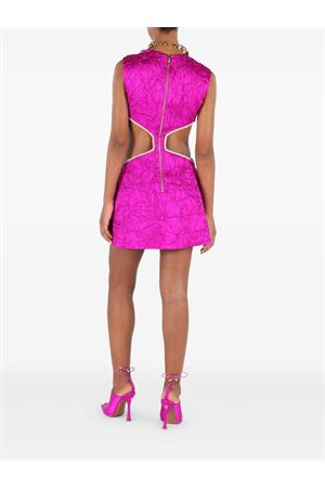 Abito corto increspato in seta fucsia ROBERTO CAVALLI | UWT101SE04502520